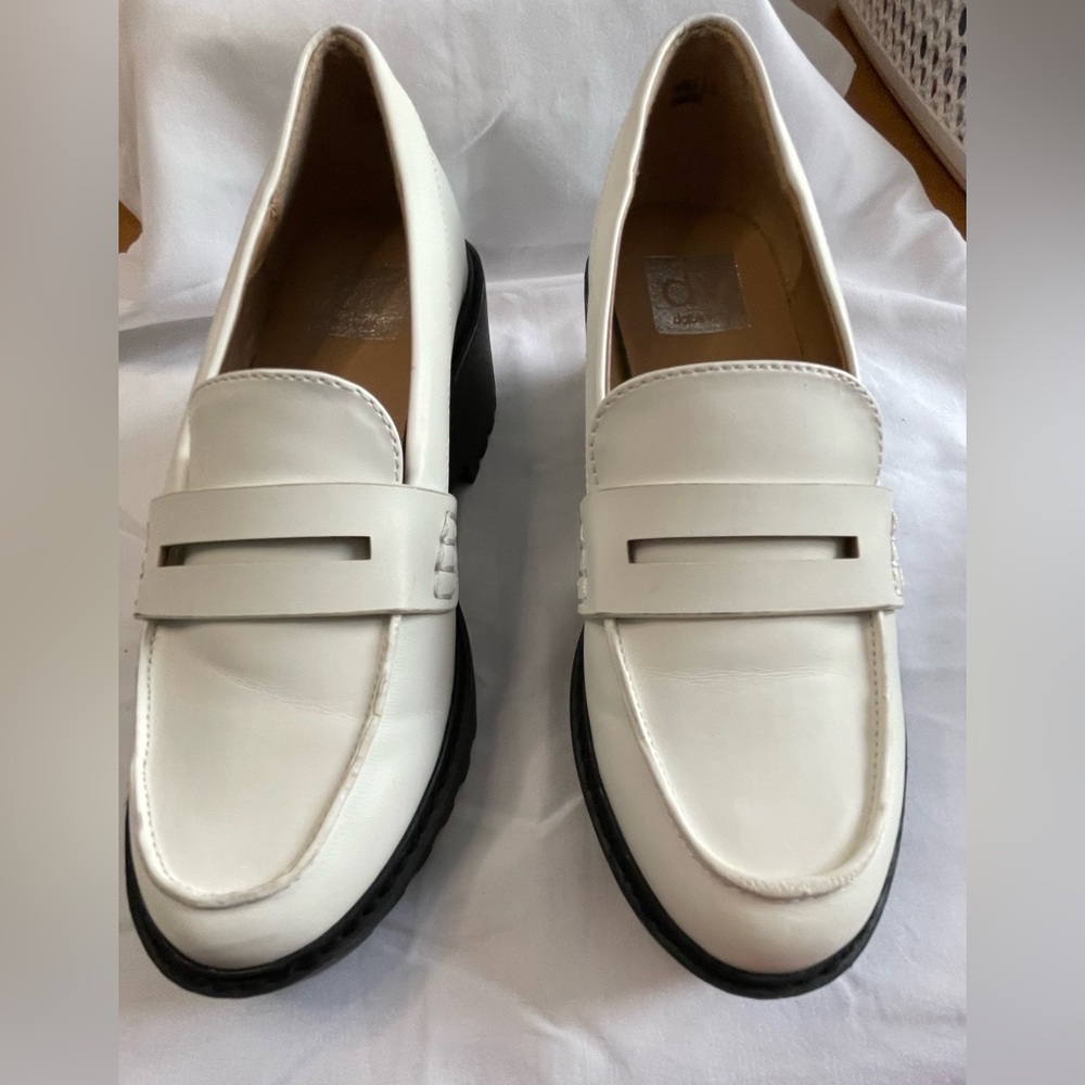Dolce Vita White Chunky Sole, Randee Women’s Leather Slip On Loafers VTG